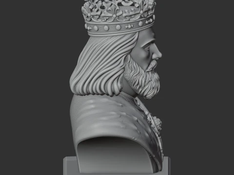Casimir the Great Bust 3D Model