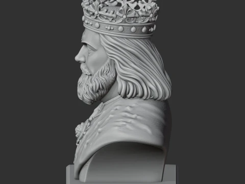 Casimir the Great Bust 3D Model