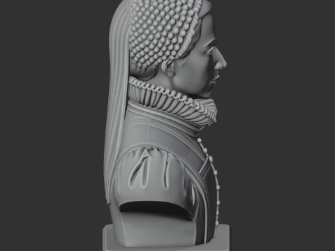 Catherine de Medici Bust 3D Model