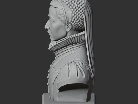 Catherine de Medici Bust 3D Model