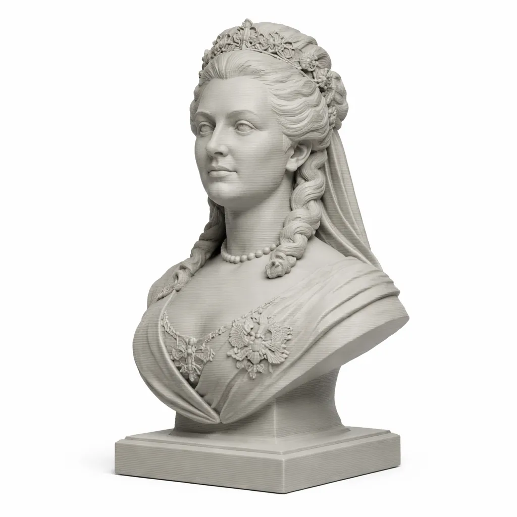 Catherine the Great Bust 3D Model .c4d .max .obj .3ds .fbx .stl .blend 