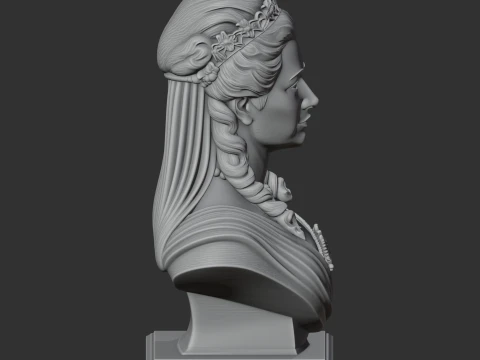 Catherine the Great Bust 3D Model