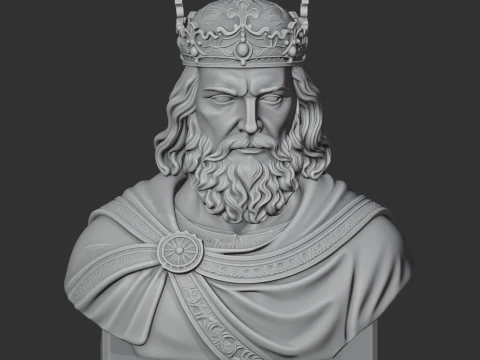 Charlemagne Bust 3D Model