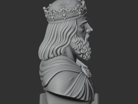 Charlemagne Bust 3D Model