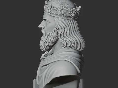 Charlemagne Bust 3D Model