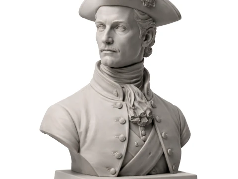 Charles XII of Sweden Bust 3D Model