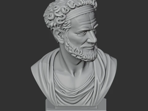 Democritus Bust 3D Model