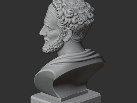 Democritus Bust 3D Model