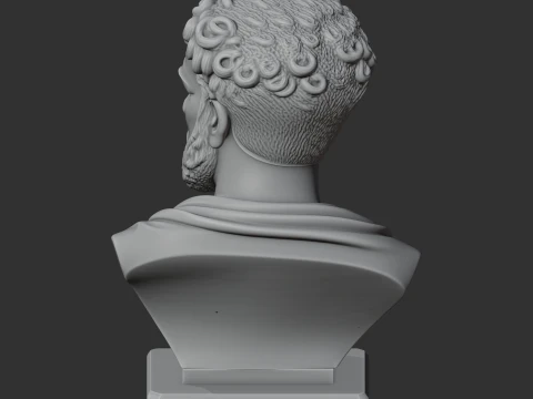 Democritus Bust 3D Model