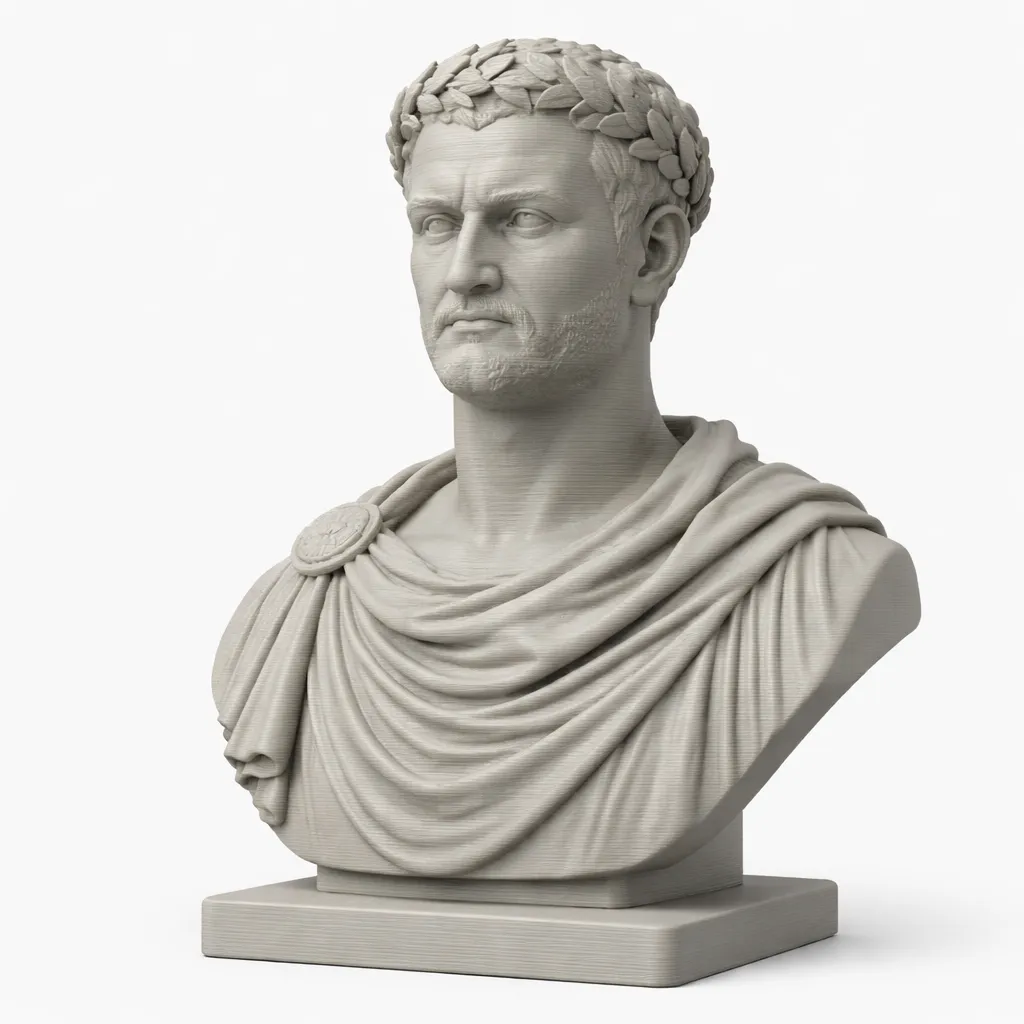 Domitian Bust 3D Model .c4d .max .obj .3ds .fbx .stl .blend