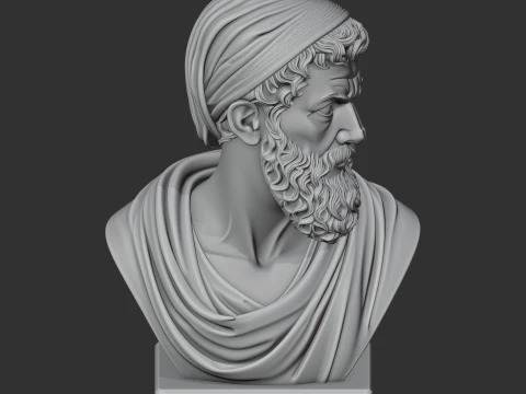 Epictetus Bust 3D Model