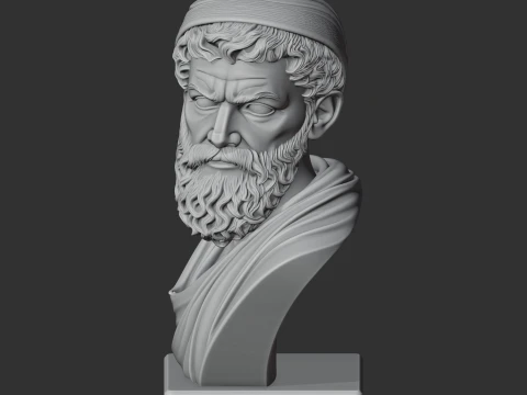Epictetus Bust 3D Model