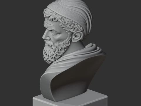 Epictetus Bust 3D Model