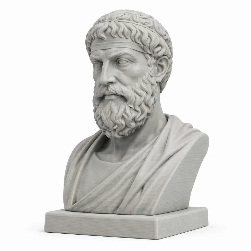 Epicurus Bust 3D Model .c4d .max .obj .3ds .fbx .stl .blend 