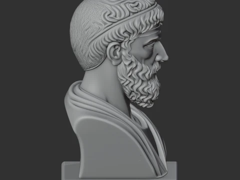 Epicurus Bust 3D Model