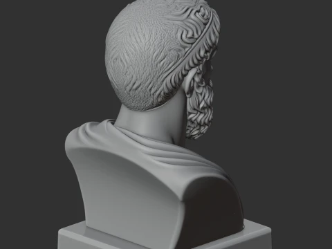 Epicurus Bust 3D Model