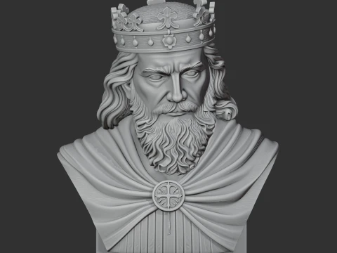 Frederick Barbarossa Bust 3D Model