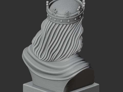 Frederick Barbarossa Bust 3D Model