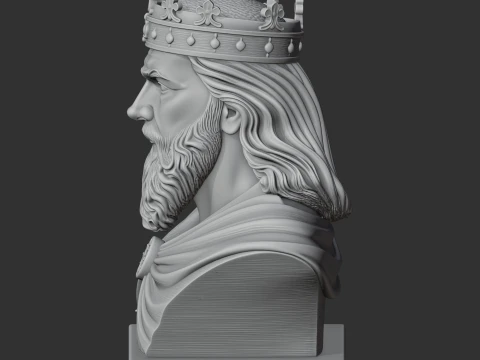 Frederick Barbarossa Bust 3D Model