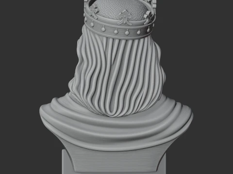 Frederick Barbarossa Bust 3D Model