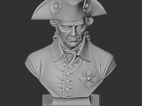 Frederick the Great Bust 3D Model