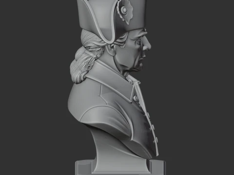 Frederick the Great Bust 3D Model