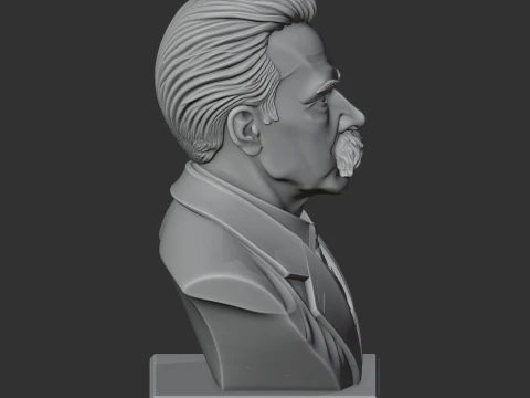 Friedrich Nietzsche Bust 3D Model