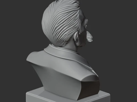 Friedrich Nietzsche Bust 3D Model