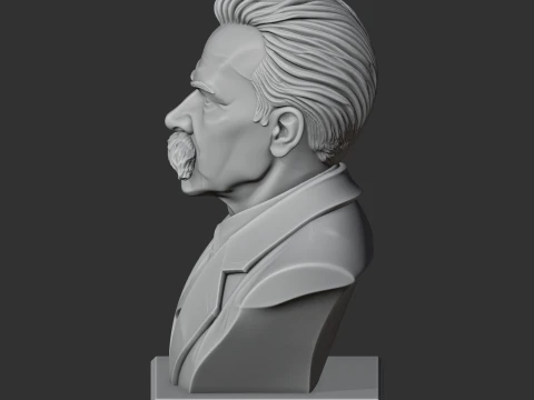 Friedrich Nietzsche Bust 3D Model