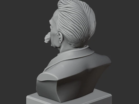 Friedrich Nietzsche Bust 3D Model