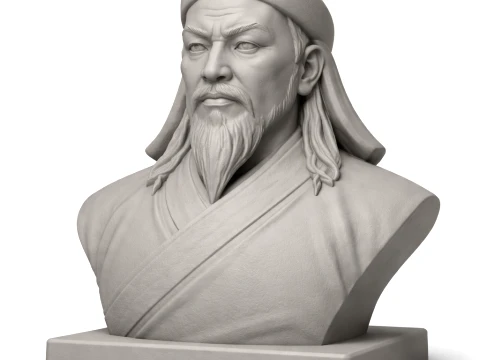 Genghis Khan Bust 3D Model