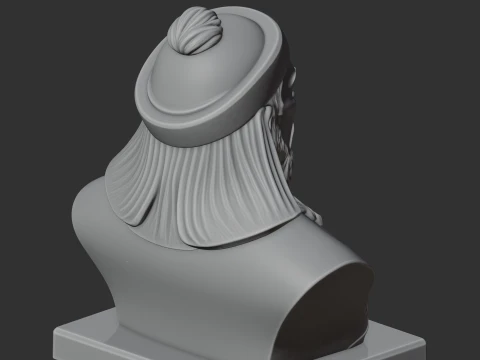 Genghis Khan Bust 3D Model