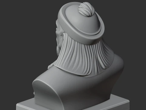 Genghis Khan Bust 3D Model