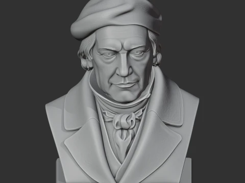 Georg Hegel Bust 3D Model