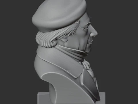 Georg Hegel Bust 3D Model