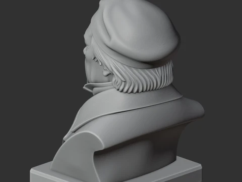 Georg Hegel Bust 3D Model