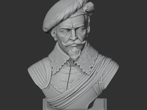 Gustavus Adolphus Bust 3D Model