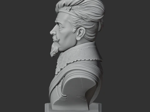 Gustavus Adolphus Bust 3D Model