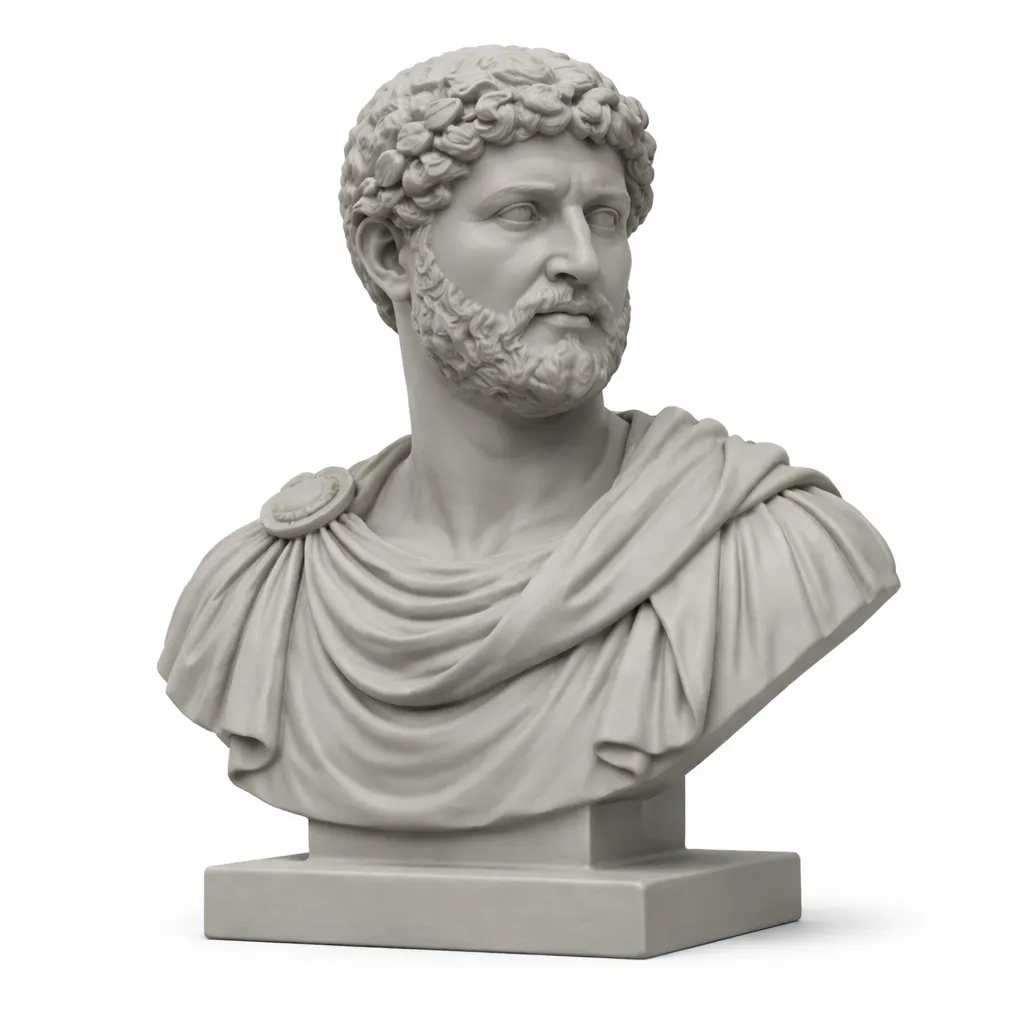Hadrian Bust 3D Model .c4d .max .obj .3ds .fbx .stl .blend 