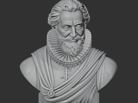 Henry IV of France Bust 3D Model