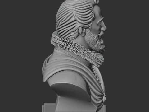 Henry IV of France Bust 3D Model