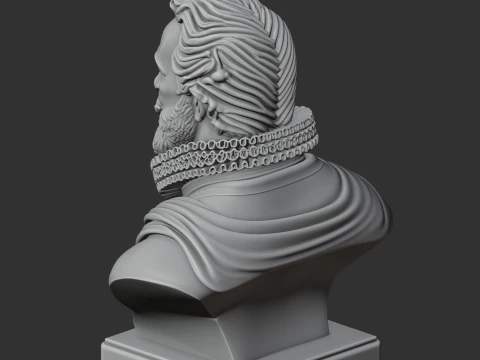 Henry IV of France Bust 3D Model