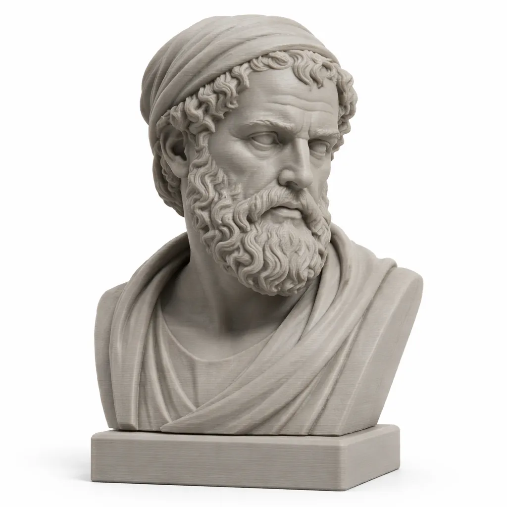 Heraclitus Bust 3D Model .c4d .max .obj .3ds .fbx .stl .blend