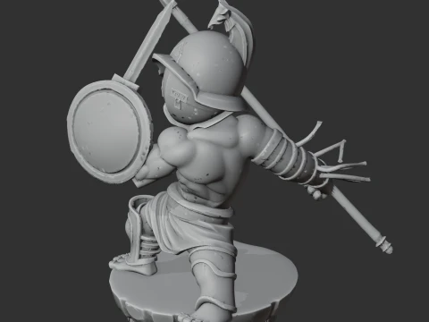 Hoplomachus Magnus Gladiator 3D Model