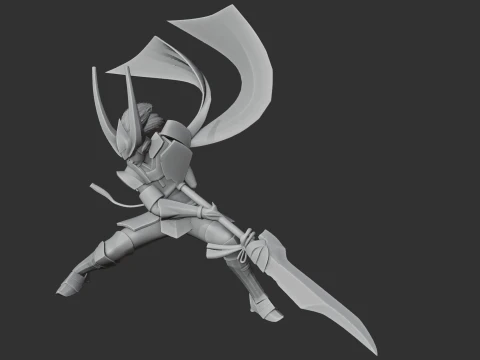 Ii Naomasa Samurai 3D Model