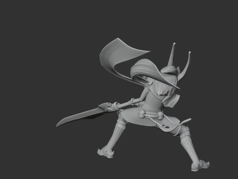 Ii Naomasa Samurai 3D Model