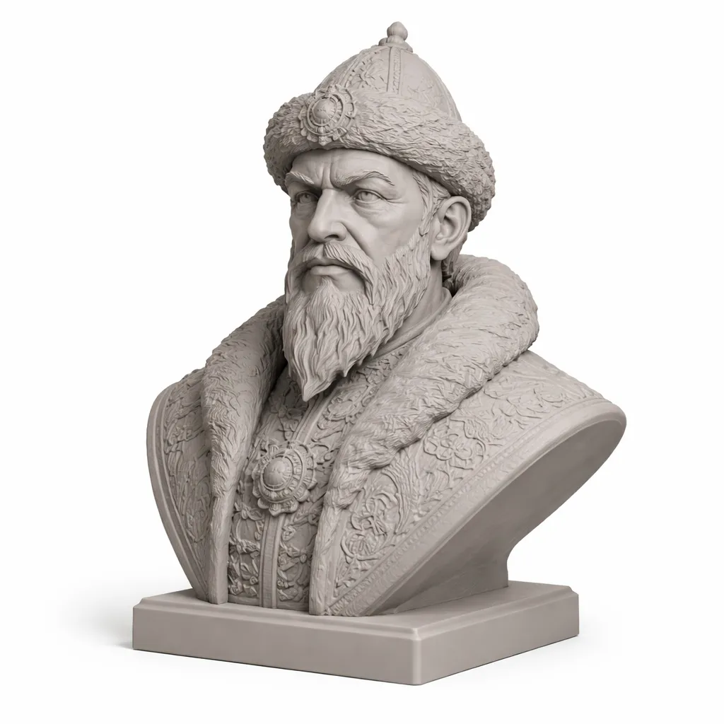 Ivan the Terrible Bust 3D Model .c4d .max .obj .3ds .fbx .stl .blend 