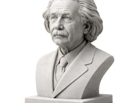 Albert Einstein Bust 3D Model