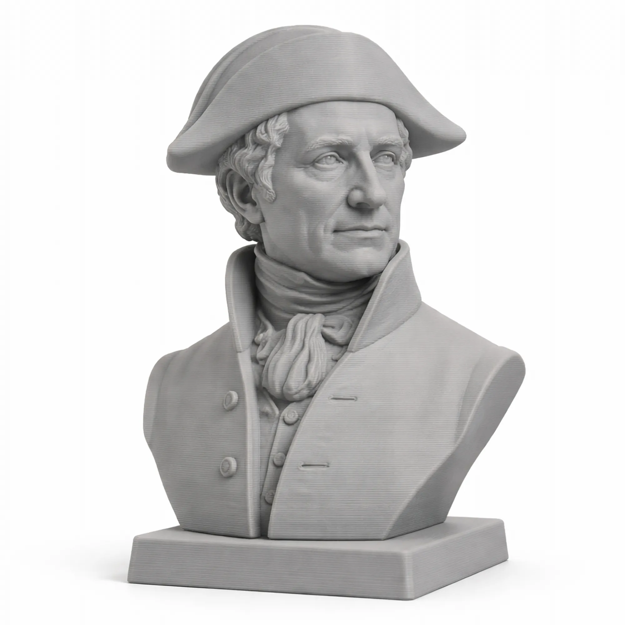 Alessandro Volta Bust 3D Model .c4d .max .obj .3ds .fbx .stl .blend 