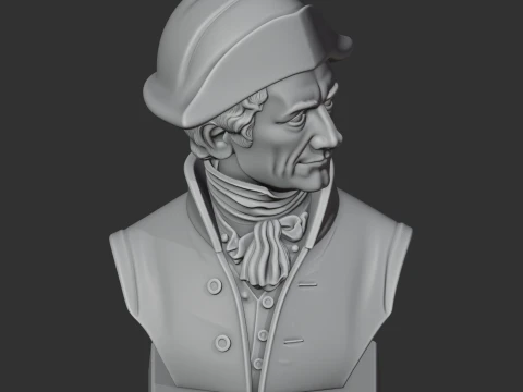 Alessandro Volta Bust 3D Model